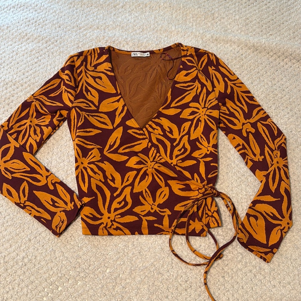 Wrap tie sweater